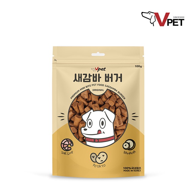 브이펫 강아지간식 새감바 오리지날 100G / 새우,감자 그리고 바나나