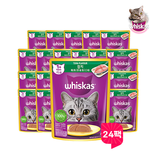 ★무료배송★위스카스파우치 참치 80g 24팩
